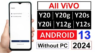 VIVO Y20/Y20G/Y20S/Y20I/Y12G/Y12S - FRP/GOOGLE ACCOUNT BYPASS ANDROID 13✅ LATEST UPDATE (WITHOUT PC)