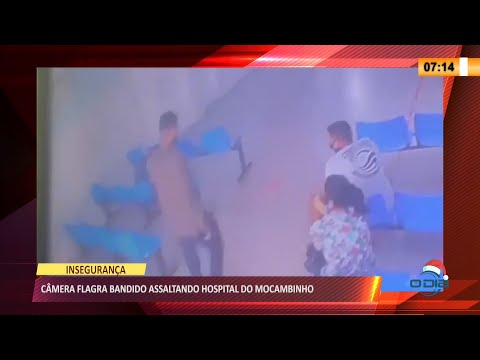 Câmera flagra bandido assaltando hospital do Mocambinho 16 12 2021