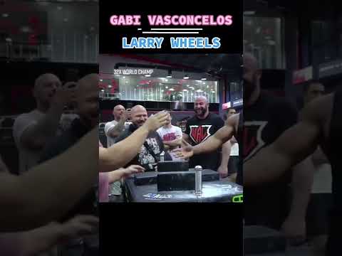 GABI VASCONCELOS vs LARRY WHEELS🔥😈 #shorts #armwrestling #viral