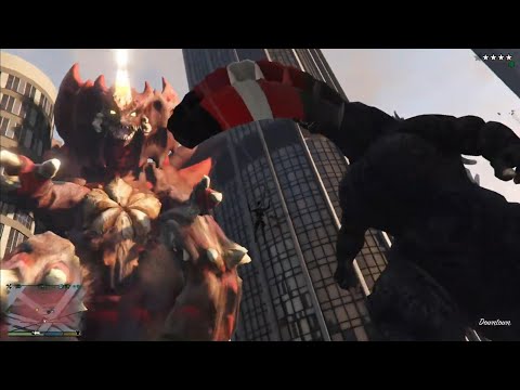 Escaping Destoroyah | Godzilla VS Destoroyah | GTA 5