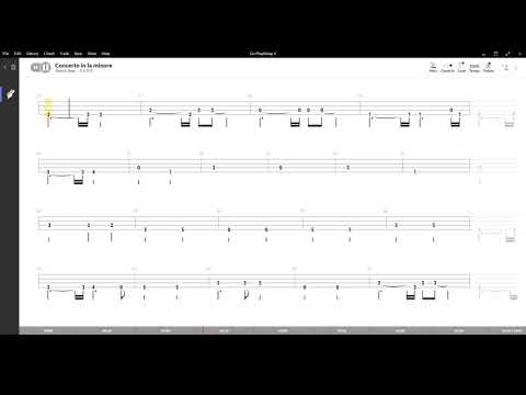 Concerto in la min(Il giardino dei semplici),Tablatura e base Senza Basso-Backing bass track-NO BASS