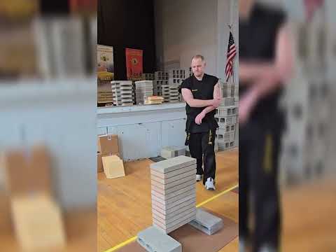 Martial Arts Heavyweight World ISKA Qualifying Concrete Breaking #karate #martialarts #taekwondo