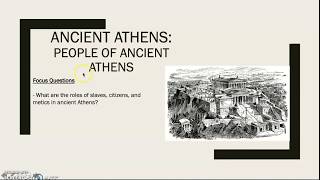 People in Ancient Athens  Citizens, Metics, Slaves