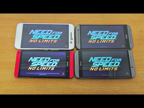 HTC 10 vs M9 vs M8 vs M7 Need For Speed No Limits Gameplay Comparison (4K)