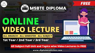 MSBTE Video Lectures in FREE🤩 | MSBTE Diploma All Subjects Recorded Video Lectures in FREE 💯😱 #msbte