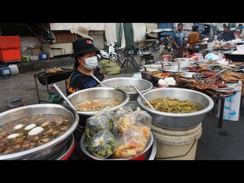 Many Different Various Street Food For Dinner in Evening - Olympic Street Food Show
