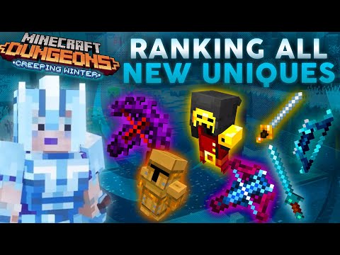 Ranking ALL New Unique Items in Minecraft Dungeons: Creeping Winter DLC From Worst to Best!
