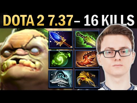 Pudge Gameplay Miracle with 16 Kills and 921 XPM - Dota 2 7.37