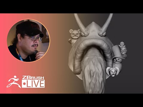 3D Model Krampus in ZBrush #withme ! Enter the ZBHO Dojo - Spicer McLeroy - Part 1