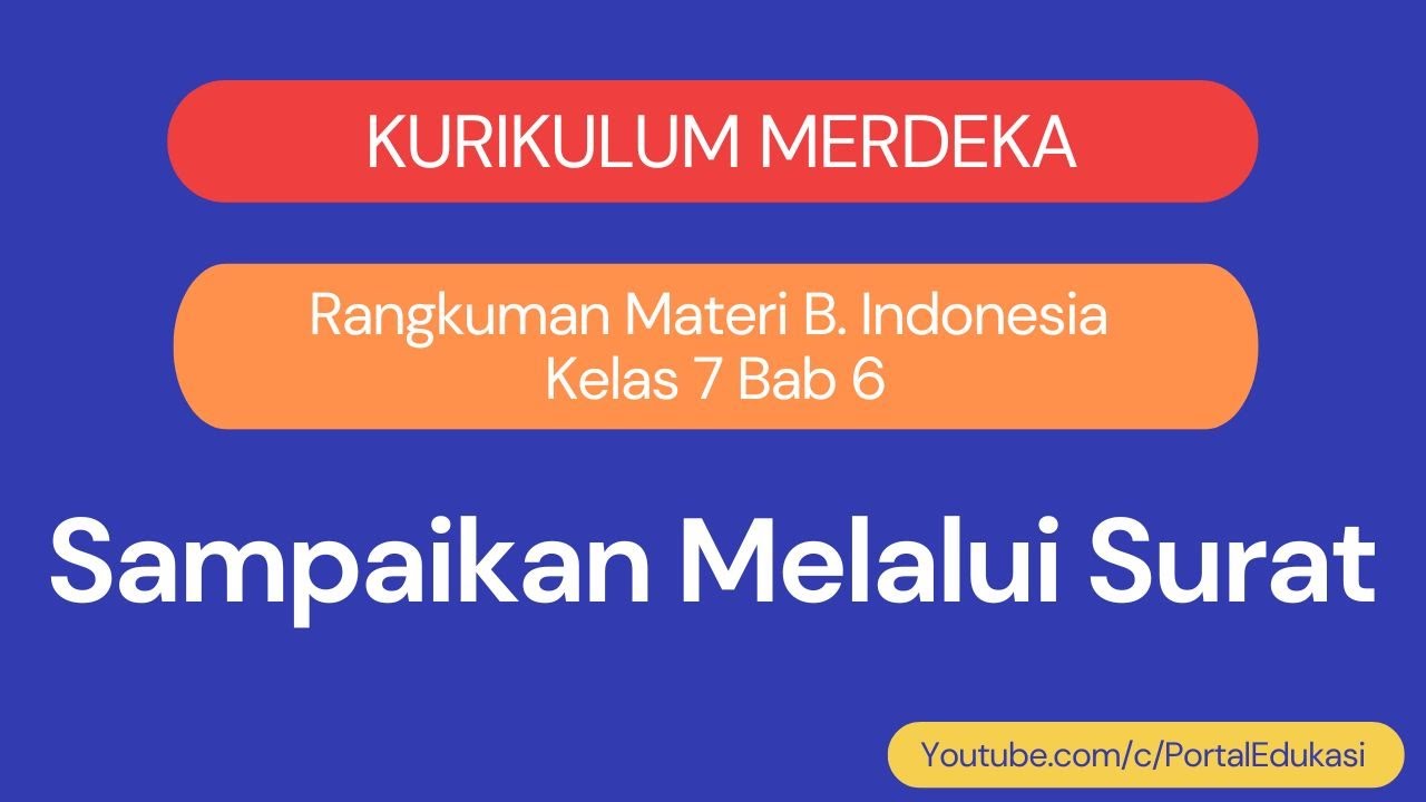 Merdeka Curriculum Summary of Indonesian Language Class 7 Chapter 6 Personal Letters and Official...