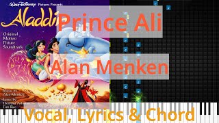 🎹Chord &amp; Lyrics, Prince Ali, Alan Menken, Synthesia Piano