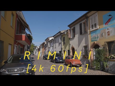 [4K-60-HDR] SUMMER IN RIMINI (italy) - Walk / drone tour with INFO location (fisherman's hamlet) 🤌