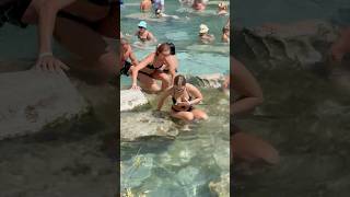 ☀️The Wonder Of  Cleopatra Pool Pamukkale Turkey -Sunny Day? #pamukkale #cleopatra #pool