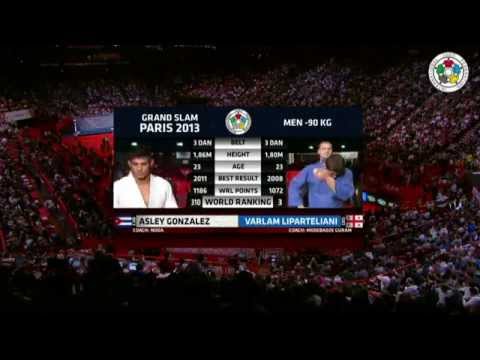 Varlam Liparteliani (GEO) vs Asley Gonzalez  (CUB) -90kg Judo Grand Slam Paris 2013