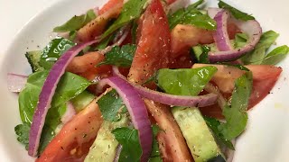 Frachelli's Rustic Italian Tomato & Cucumber Salad | HAPPY BIRTHDAY MOM!