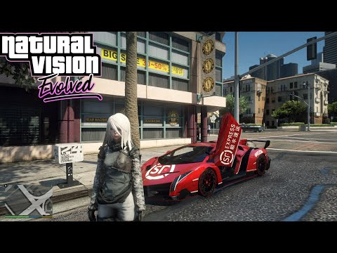 Grand Theft Auto 5 | Natural Vision Evolved | Next Gen Graphics  | Lamborghini Veneno 4K Gameplay |