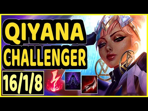 NOMANZ (QIYANA) - 16/1/8 KDA MID CHALLENGER GAMEPLAY - EUW