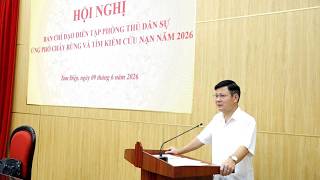 BCĐ Khung diễn tập Phòng thủ dân sự ứng phó sự cố cháy rừng và tìm kiếm cứu nạn phường Tam Điệp, năm 2026 triển khai công tác chuẩn bị, phân công nhiệm vụ và thống nhất các nội dung diễn tập.