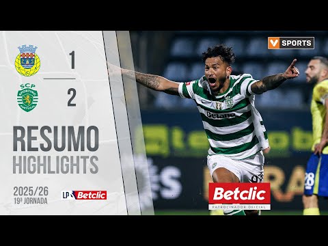 Resumo: Arouca 1-2 Sporting (Liga 25/26 #19)