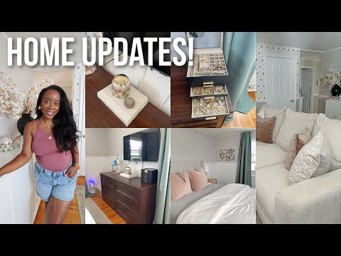 NEW HOME UPDATES + HOUSE TOUR! CLEAN, ORGANIZE & DECORATE WITH ME, HOW TO DECORATE ON A BUDGET