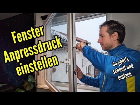 Instructions for adjusting window pressure - Adjusting windows