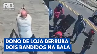 Dono de loja Reage e atira em criminosos que tentaram roubar seu Entregador | Rastro da Notícia