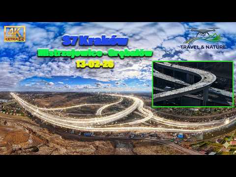 Budowa #S7 #Widoma #Kraków Węzeł Mistrzejowice i Grębałów przed atakiem zimy 1. tęcza w tym roku