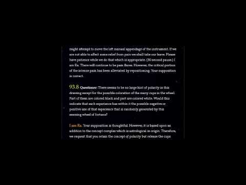 The Law of One - Session 93 of 106 - Part (1of 2)  - The Ra Material