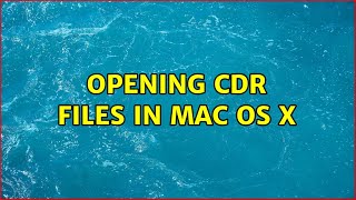 Opening CDR files in Mac OS X