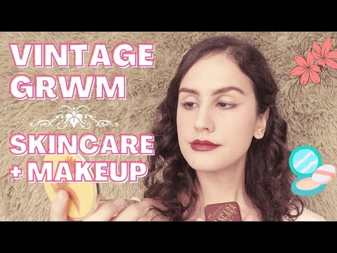 Vintage GRWM (Skincare + Makeup)
