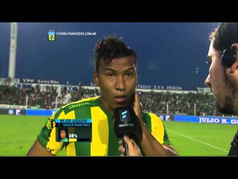 Martínez: "Contento por el gol". Sarmiento 2 - Aldosivi 2. Fecha 3. Primera División 2015. FPT.