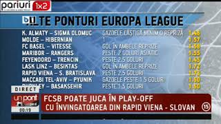 UPZ: Pachet cu 9 ponturi din Europa League!