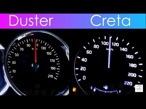 Renault Duster 110ps vs Creta 1.6 (Diesel) | 0-100 Acceleration test