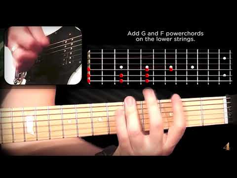 Drop D Tuning Riff Workout - Guitar Lesson Practice-Along