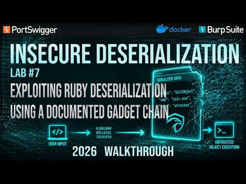 Exploiting Ruby Deserialization Using A Documented Gadget Chain Insecure Deserialization 7 2026
