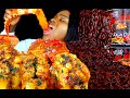 KING CRAB SEAFOOD BOIL MUKBANG SPICIEST NOODLES IN THE WORLD ASMR EATING GHOST PEPPER NOODLES