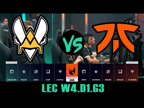 Vitality vs Fnatic ► LEC W4.D1.G3 ► Spring ► VIT vs FNC