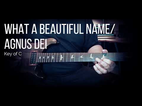 What A Beautiful Name/Agnus Dei - Travis & Lily Cottrell // Electric Guitar Cover (Key of C)