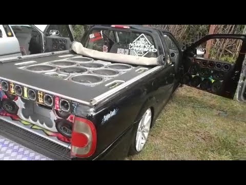 SAVEIRO COM 8 SUB E 20 6X9 TOCANDO COM OUTROS CARROS = ILOVEBASSBR