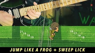 Mr. Fastfinger - Jump Like a Frog - Guitar playthrough & Sweep lesson - Mika Tyyskä - Shred lick
