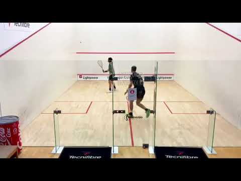 SQUASH. Crazy training rally: Paul Coll vs Simon Roesner