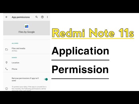 Redmi Note 11s Application Permission Allow And Deny