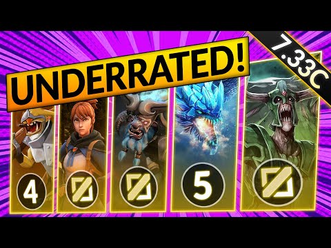 5 MOST UNDERRATED Heroes to SOLO CARRY in 7.33C (Free Wins!) - Dota 2 Meta Guide