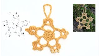 How to crochet the star for Christmas in DROPS Extra 0-1415
