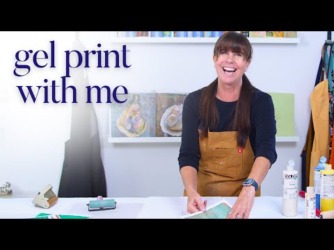 Gel Print With Me! Stunning Papers for a GIANT 6 ft Collage!