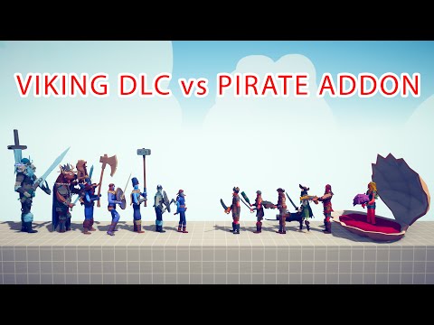 VIKING DLC Team vs PIRATE ADDON Team - Totally Accurate Battle Simulator TABS