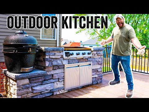 INSANE Outdoor Kitchen Build - Building An EPIC Deck Pt. 5