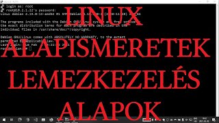 Linux alapismeretek - Lemezkezelés alapok