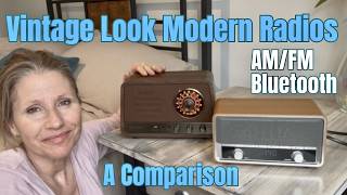 Comparison: Two Vintage Look AM FM Bluetooth Radios by Audiocrazy.