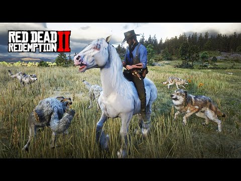 My HORSES were attacked by WOLVES and RUN AWAY - Red Dead Redemption 2